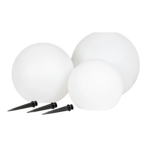 Set 3 piese Lampi LED solare si reincarcabile Lifton, Alb, 20x20x20 cm - Img 3