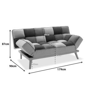 Set mobilier studenti canapea si masuta de cafea, 2 buc, Rythm, Multicolor, 178x91x86 cm - Img 9