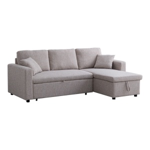 Set mobilier studenti masute de cafea si canapea modulara, 3 buc, Zene, Natural, 223x146x85 cm - Img 5