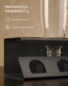 Suport uscare vase / sticle Songmics, Paxton, Negru, 30x13.7x11.7 cm - Img 5