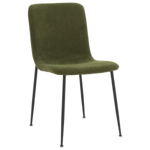Szék, Gratify, khaki bouclé textil anyag, fekete láb
