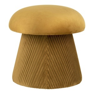 Taburet circular Hampton, Ocru, 39x39x42 cm - Img 2