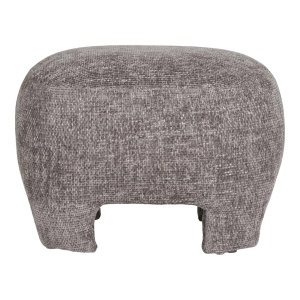 Taburet circular Nazare, Gri, 41x53x38 cm - Img 3