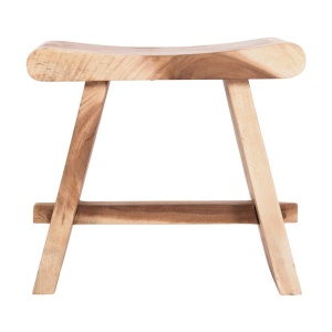 Taburet decorativ Saddle, Natural, 30x50x50 cm - Img 2