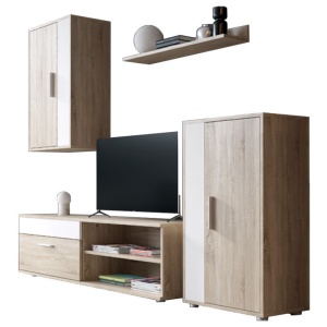 TV komód szett, Zafira, sonoma, 200x35x190 cm