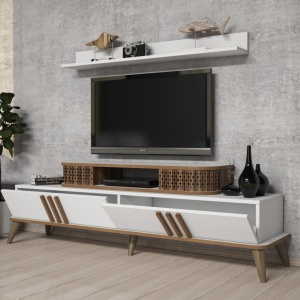 TV-szekrény, Eylül, Fehér - Img 2
