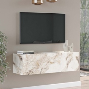 TV-szekrény, Serit, Pako World, Elefántcsont, 100x31,5x29,6 cm - Img 2