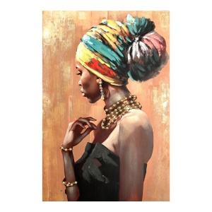 Vászonkép African, Pako World, Barna, 80x3x120 cm