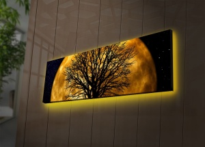 Vászonkép Világító LED, 3090DACT-71, Multicolor, 30x90x3 cm