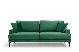 3-személyes kanapé, Papira, zöld, 205x90x88 cm - Img 3