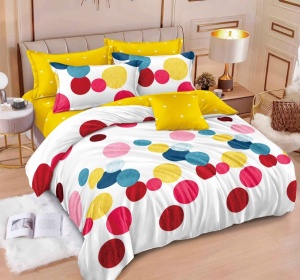 Ágyneműhuzat-garnitúra 6 részes, Rainbow Dots, finom pamut (flanel)