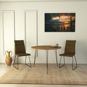 Asztal, Sandalf, tölgy, 90x75x90 cm