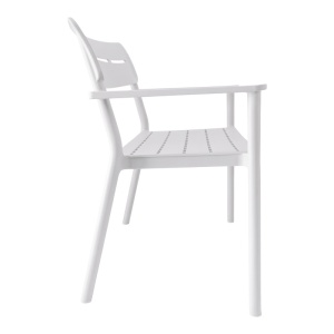 Banca pentru doua persoane Cadrin, Alb, 60x117x83 cm - Img 3