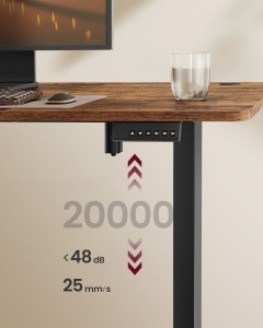 Birou reglabil pe inaltime Songmics, Balok, Maro, 180x80x120 cm - Img 3