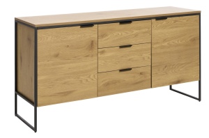 Bufet CESURA, Stejar deschis, 45x81x155 cm - Img 2