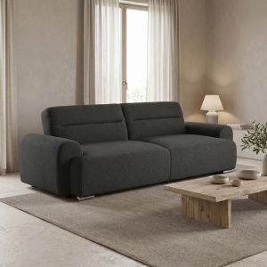 Canapea extensibila cu 3 locuri, Harmonious, Pako, Antracit 223.5x92x81 cm