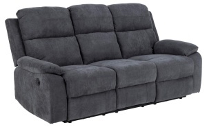 Canapea extensibila cu 3 locuri Mora, Gri, 98x196.5x95 cm - Img 2