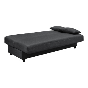 Canapea extensibila cu spatiu de depozitare Romina, Gri, 180x75x85 cm - Img 3