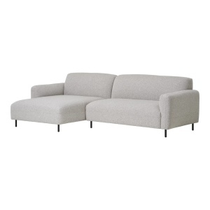 Canapea lounge Salvador, Gri deschis, 150x265x78 cm - Img 4