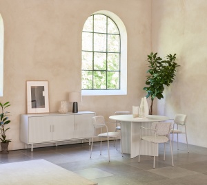 Comoda PALMA, Gri deschis, 45x75x160 cm