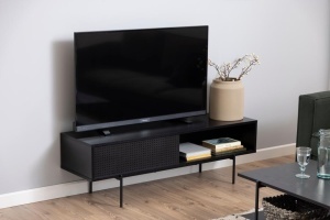 Comoda TV Angus, Negru, 44.5x140x40 cm - Img 2