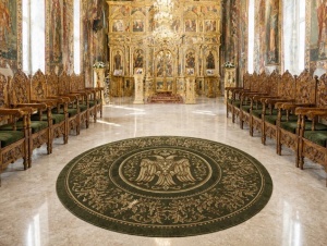 Covor biserica Rotund, Lotos, Verde, 67x67 cm, Delta 15032