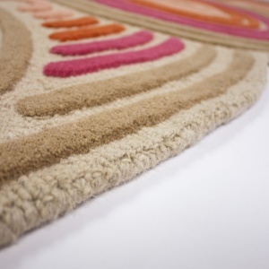 Covor Spiral Shaped Wool Roz 200x300 cm - Img 4