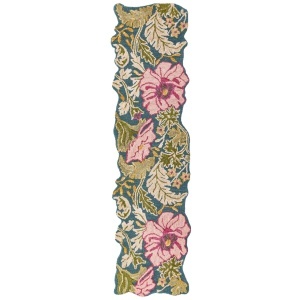 Covor traversa Daphne Shaped Floral Multicolor 60x230 cm - Img 5