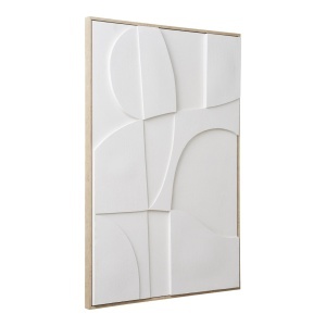 Decoratiune de perete Madeline No. 2, Alb, 3x60x90 cm - Img 4