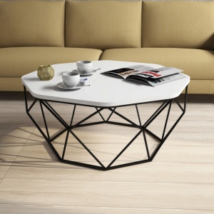 Dohányzóasztalka Diamond, fehér