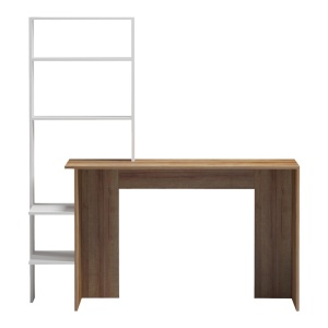 Dolgozóasztal polcokkal, Bivoro, barna, 146x55x129 cm - Img 3