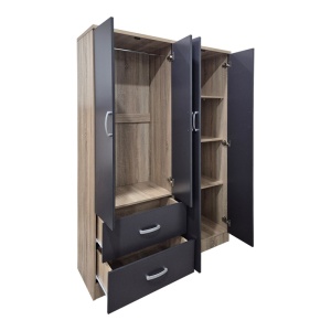 Dulap cu 2 sertare, Athos, Pako, Sonoma 120.5x42x181 cm - Img 3