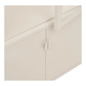 Dulap vitrina Brisbane, Alb pal, 35x80x180 cm - Img 3