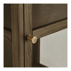 Dulap vitrina Cabinet, Maro inchis, 40x47x180 cm - Img 3