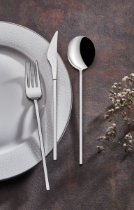Evőeszközkészlet, 18 darabos, Patara, króm, 22x1.5 cm