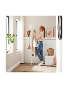 Fa formájú fogas, Songmics, RCR19W, fém, fehér, 44 x 182 cm - Img 2