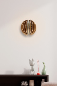 Fali lámpa, 208, dió, 19.5x19.5x16.5 cm
