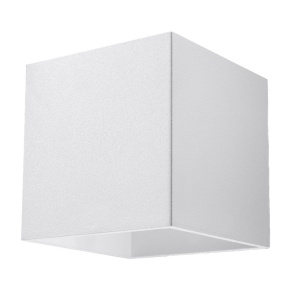 Fali lámpa, Quad, fehér, 10x12x10 cm