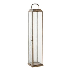 Felinar decorativ Herslev, Auriu antic, 12x12x60 cm - Img 4