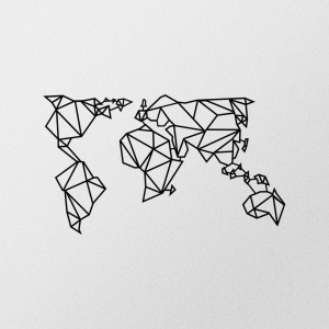 Fém fali kép World, fekete, 100x59 cm - Img 4