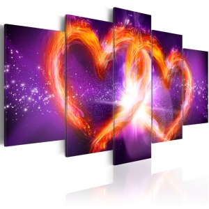Festmény Flames of love, 100x50 cm