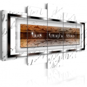 Festmény live, laugh, love - white, 100x50 cm