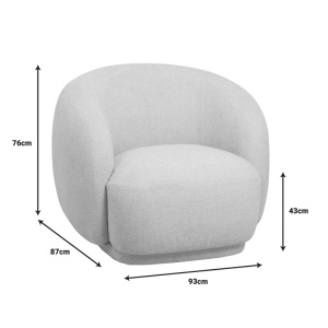 Fotel, Freya, almazöld árnyalatú szövet, 93x87x76 cm - Img 5