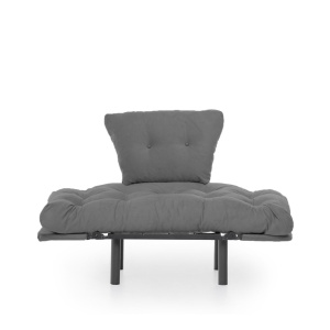 Fotel, Nitta, szürke, 135x70x45 cm - Img 9