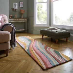 Futószőnyeg, Abstract Flow, Flair Rugs, rózsaszín, 60x230 cm