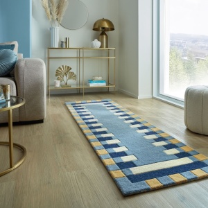 Futószőnyeg, Lois Scallop Kai Wool, Flair Rugs, kék, 60X230 cm