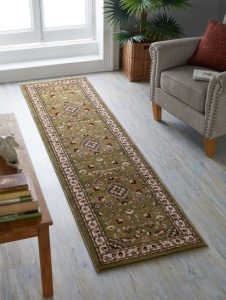 Futószőnyeg, Sherborne, Flair Rugs, zöld, 60X230 cm - Img 1