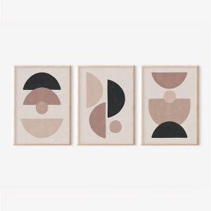 Keretes képek (3 darabos), Veyra, többszínű, 33x1.5x48 cm