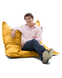 Kerti babzsákfotel, Cushion Pouf, sárga, 20x100 cm