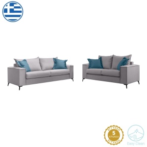 Kétszemélyes kanapé szett 2 db, Verona x2, Pako World, világosszürke, 225x93x100 cm